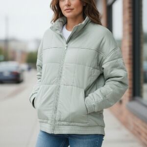 Mint Green Women's Puffer Jacket